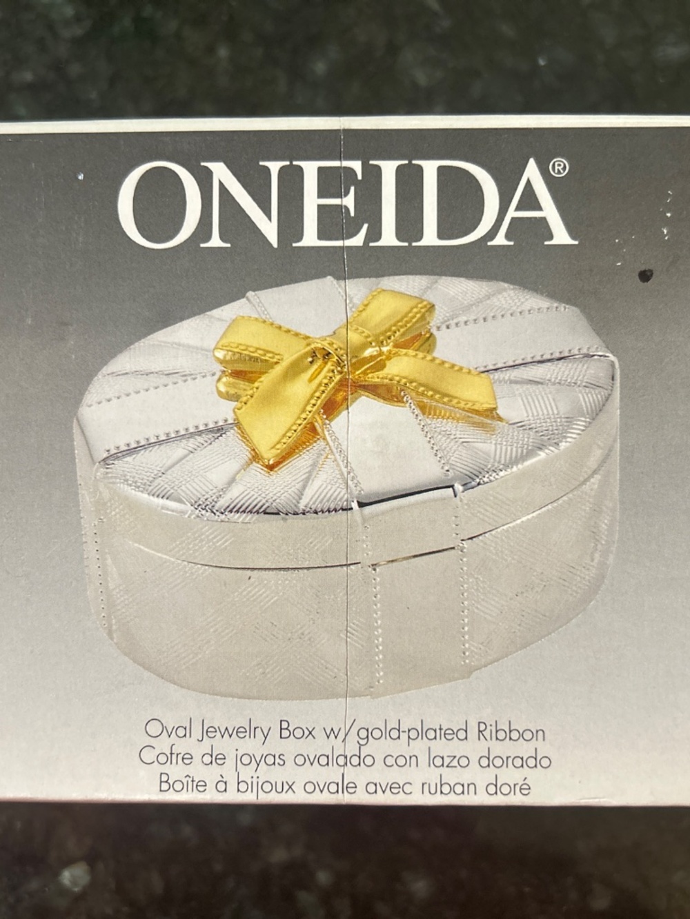 Oneida Silver Box with Gold Ribbon Accent - Picture 10 of 10